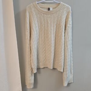 H&M Cream Cable Knit Sweater